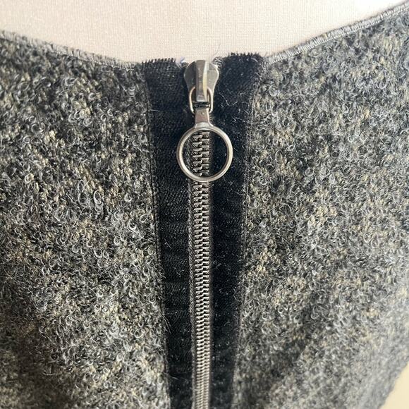 GEORGES RECH BLACK WOOL LEATHER TRIM SLEEVELESS DRESS SIZE SMALL/MEDIUM - Picture 7 of 10